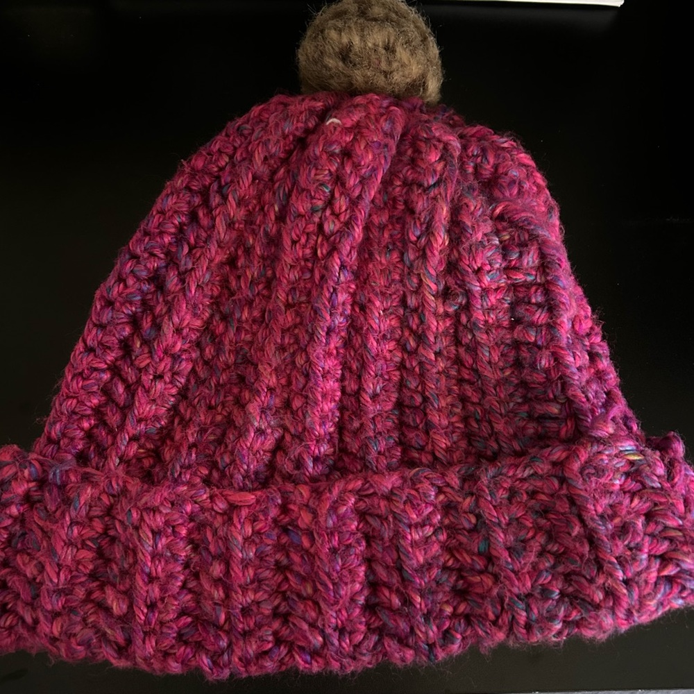 Handmade Cozy Knit Beanie with Pom Pom